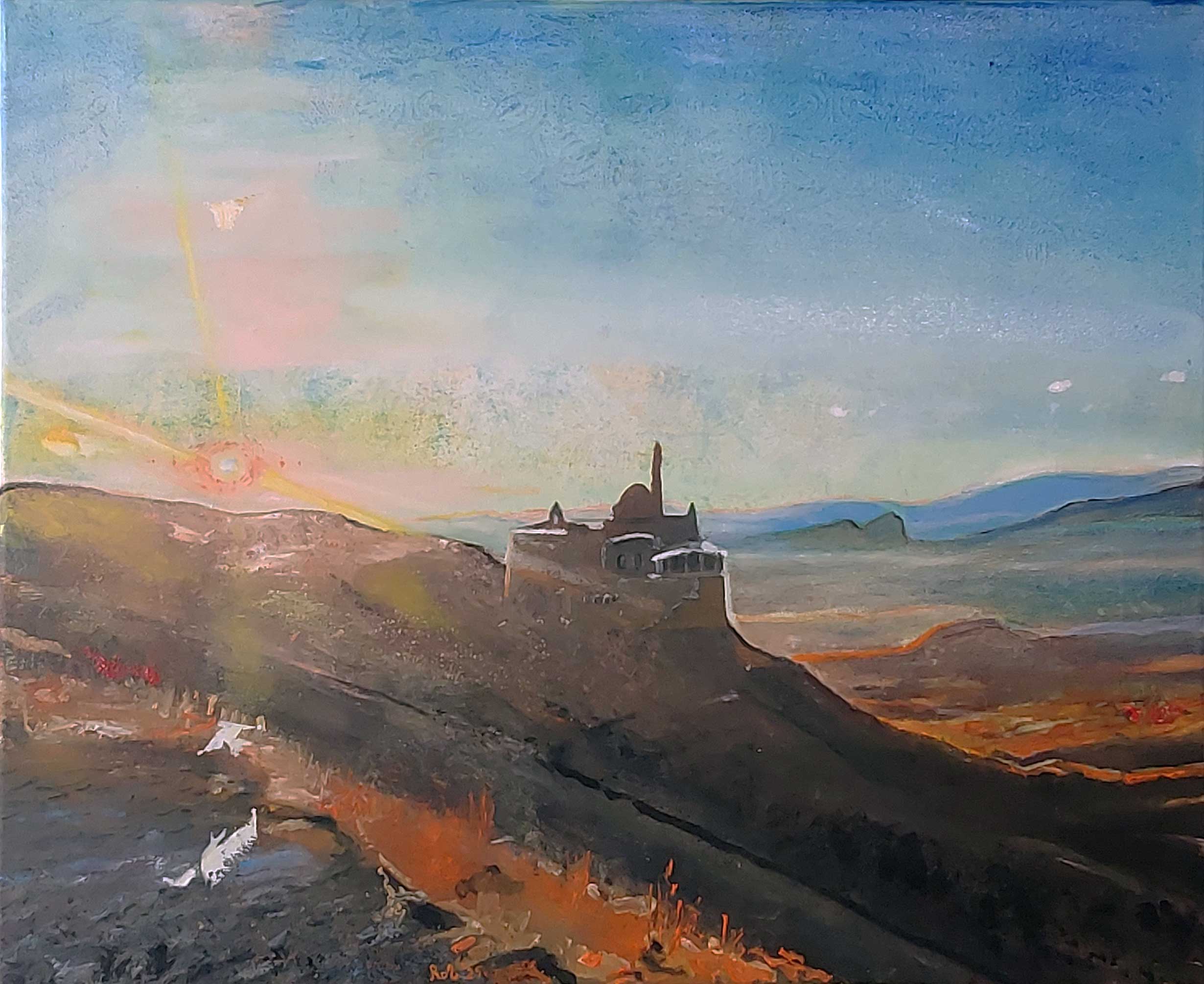 Painting / Peinture Ishak Pasa sarayi, Rob Lieveloo