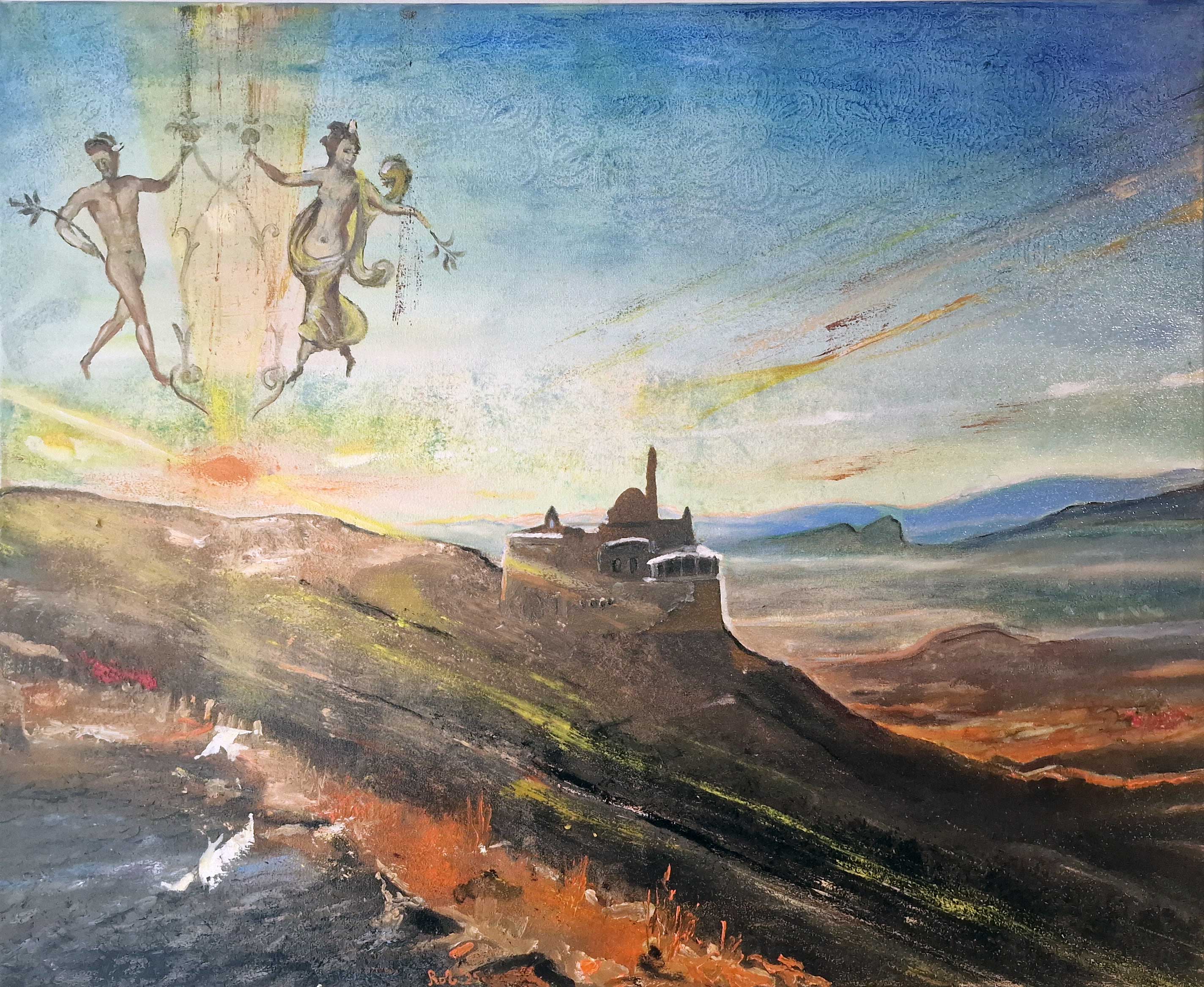 Painting / Peinture Ishak Pasa sarayi, Rob Lieveloo