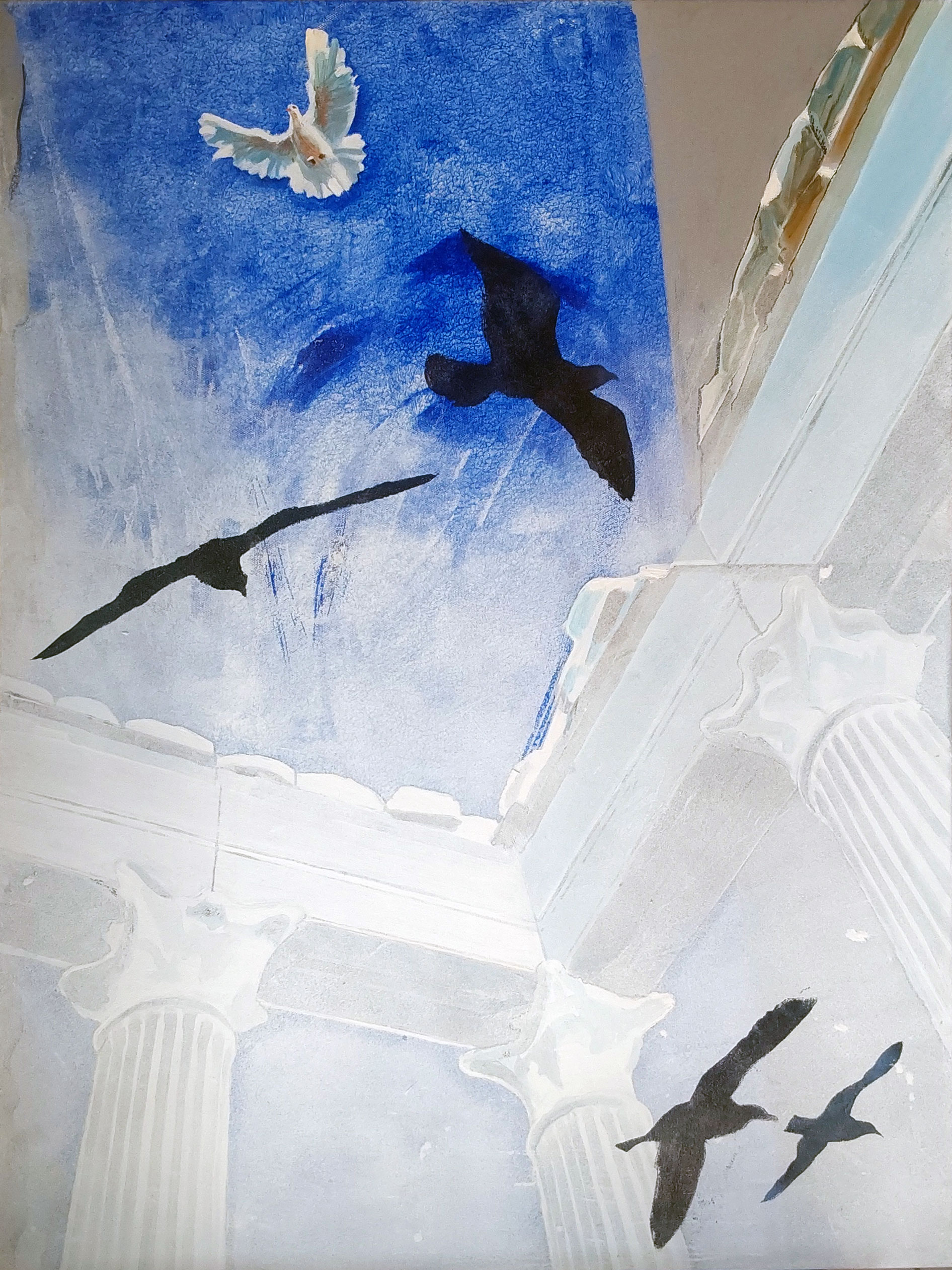 Painting / Peinture Turkey temple of Euromos (2), Rob Lieveloo