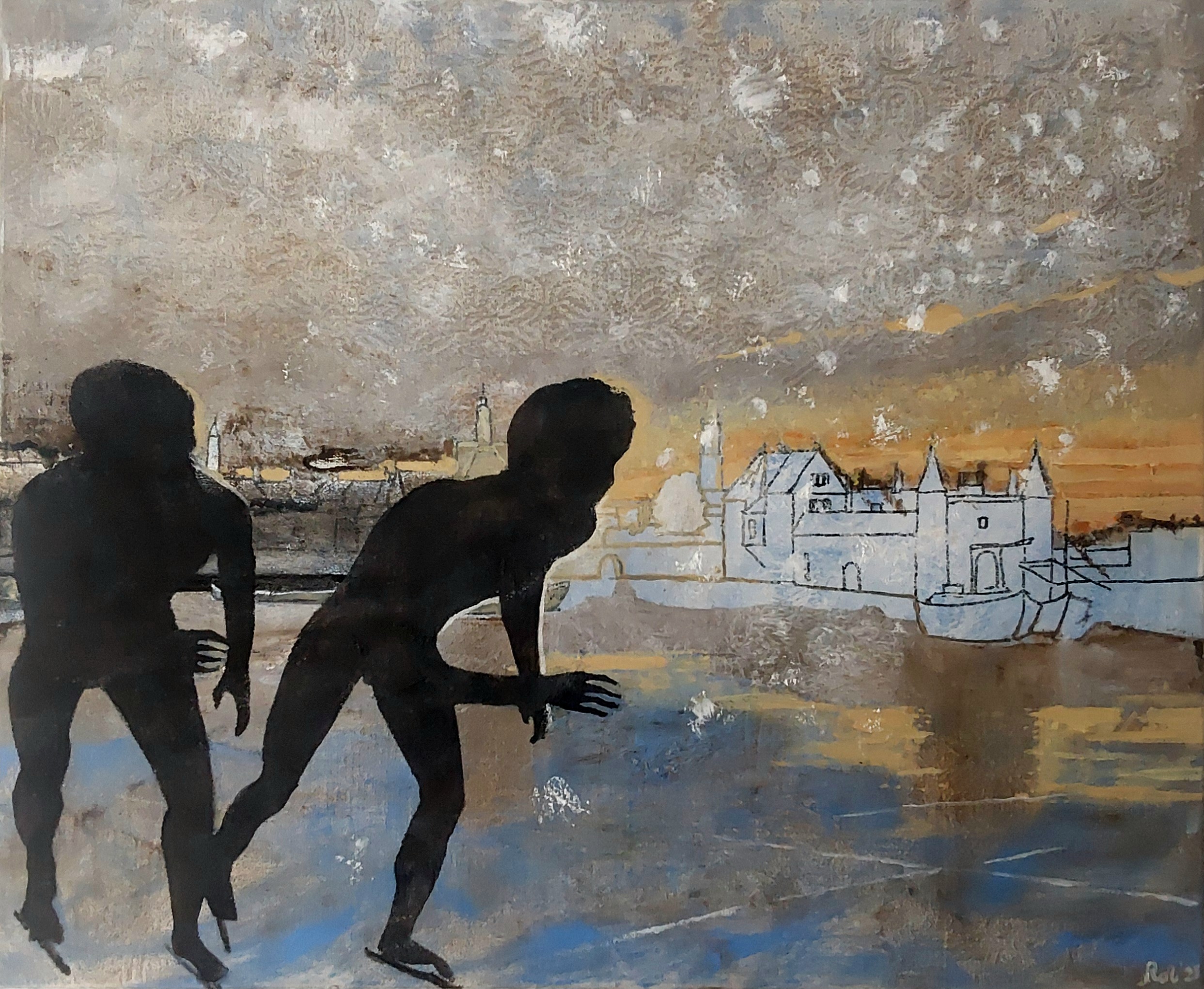 Painting / Peinture Corridores ? Delft, Rob Lieveloo