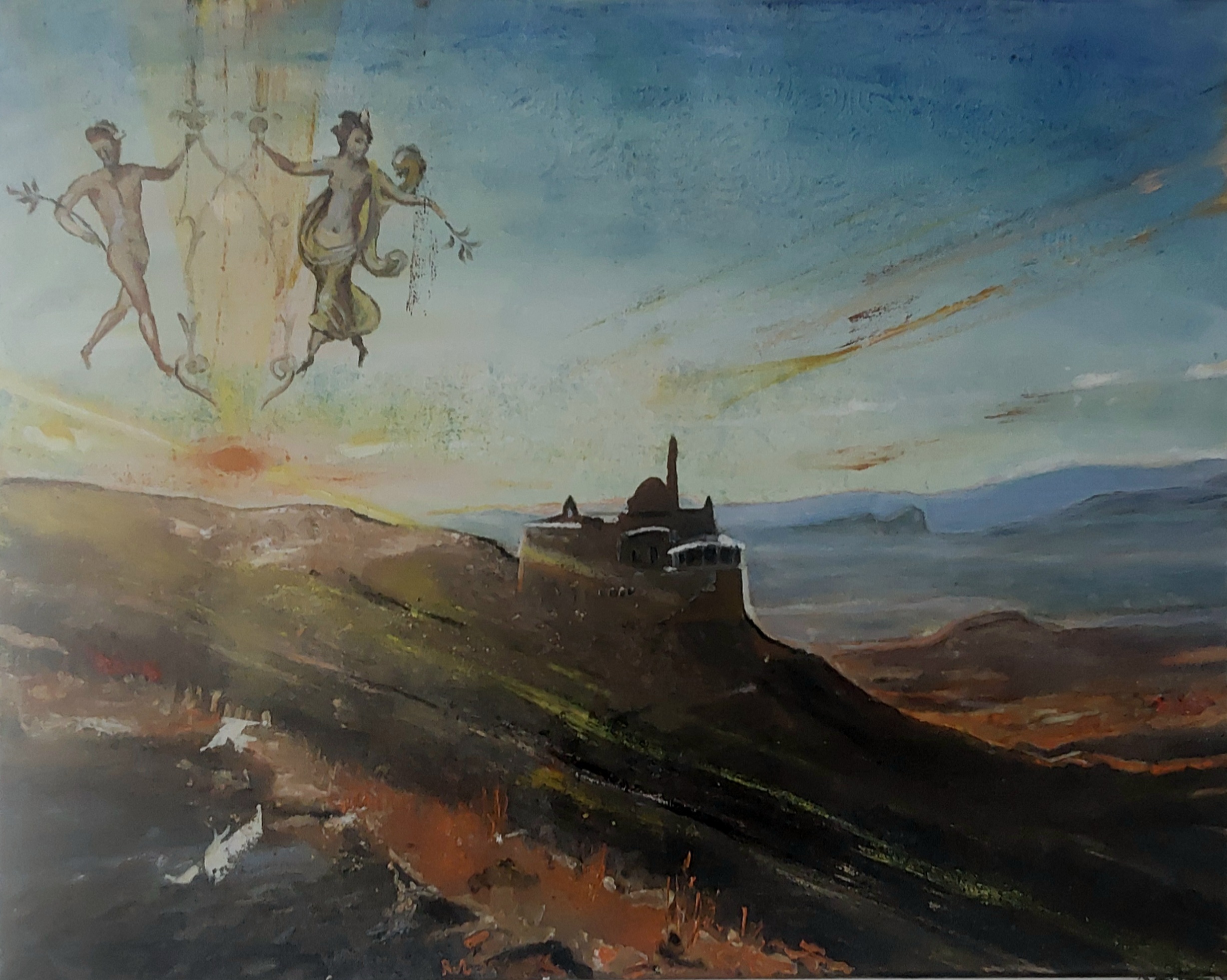 Painting / Peinture Ishak Pasa sarayi, Rob Lieveloo