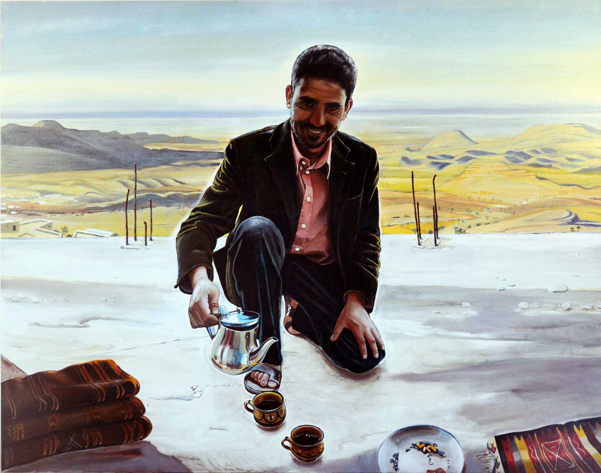 Painting / Peinture Bechir in Toujane, Tunisia, Rob Lieveloo