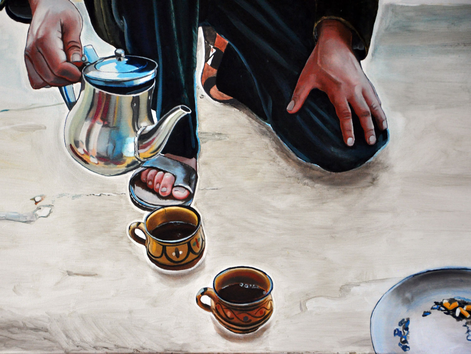 Painting / Peinture Bechir in Toujane, Tunisia, Rob Lieveloo