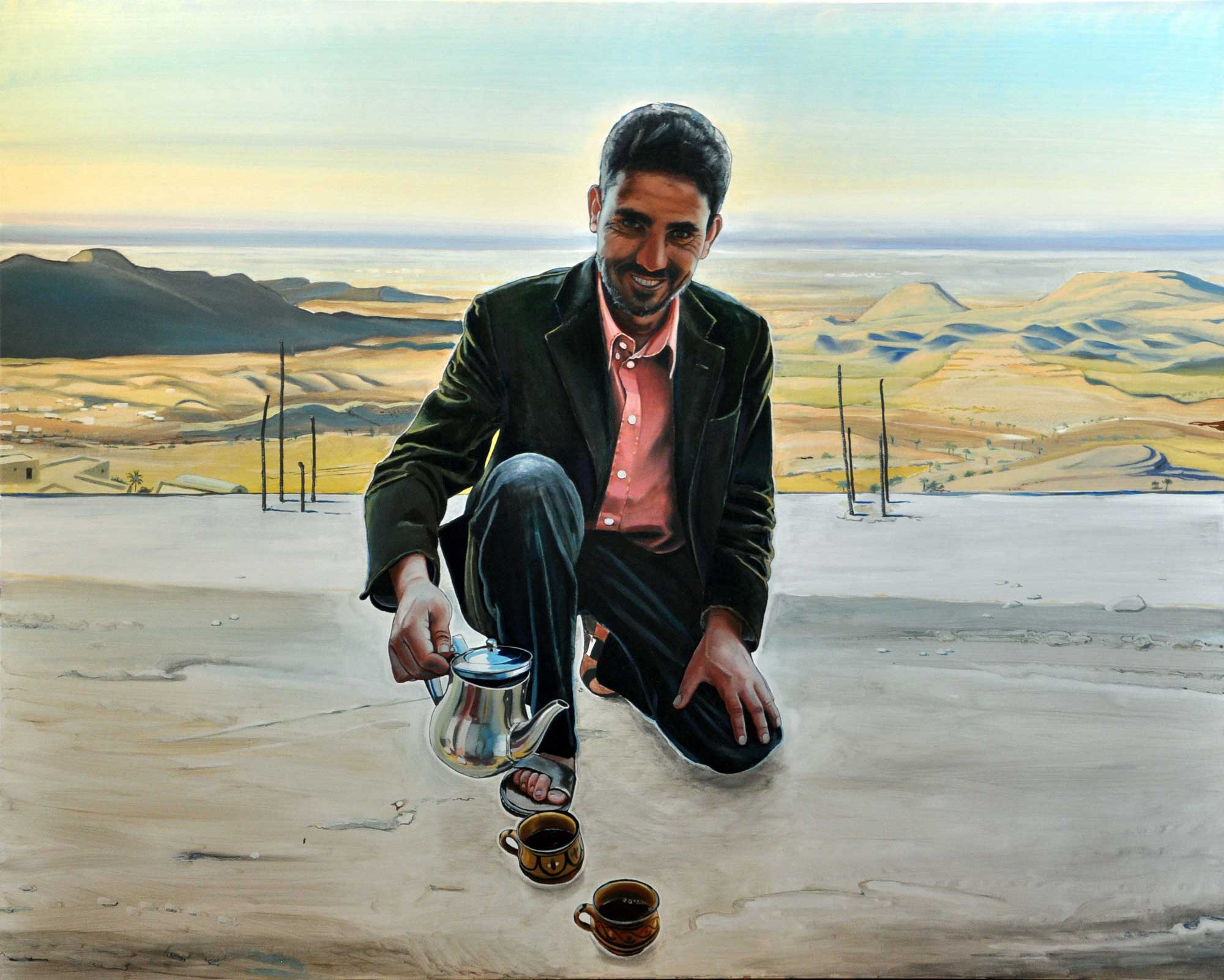 Painting / Peinture Bechir in Toujane, Tunisia, Rob Lieveloo