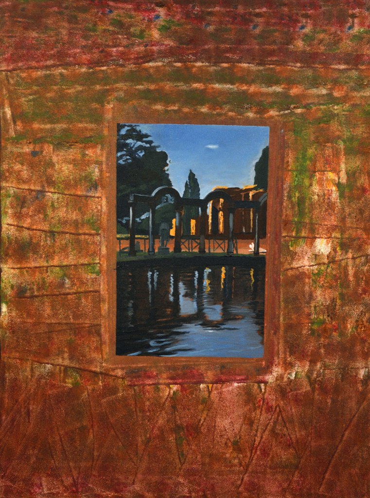 Painting / Peinture Villa Hadriana, emblemata, Rob Lieveloo
