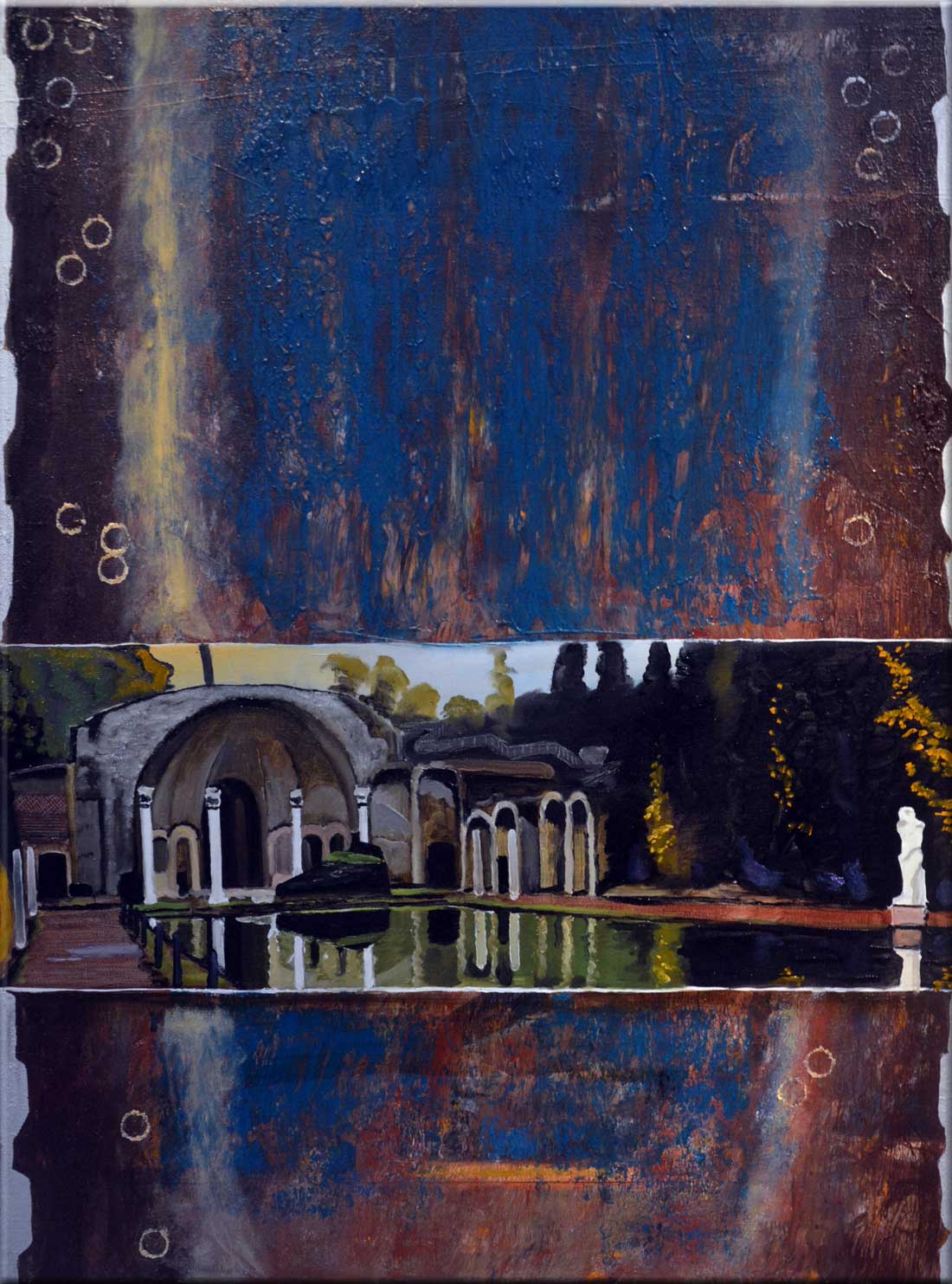 Painting / Peinture Villa Hadriana, Canope, Rob Lieveloo