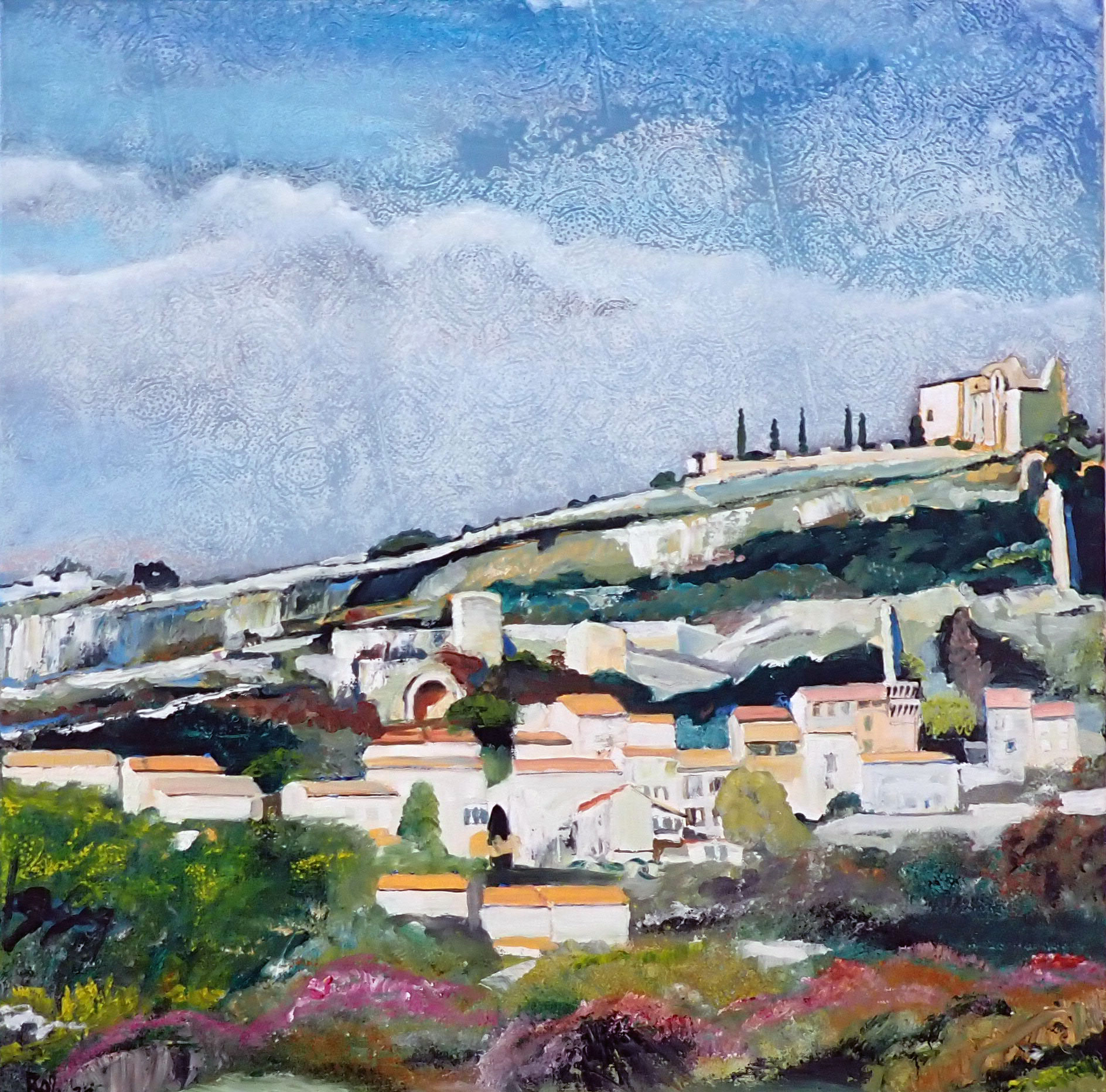 Painting St Saturnin les Apt, printemps 4 by Rob Lieveloo