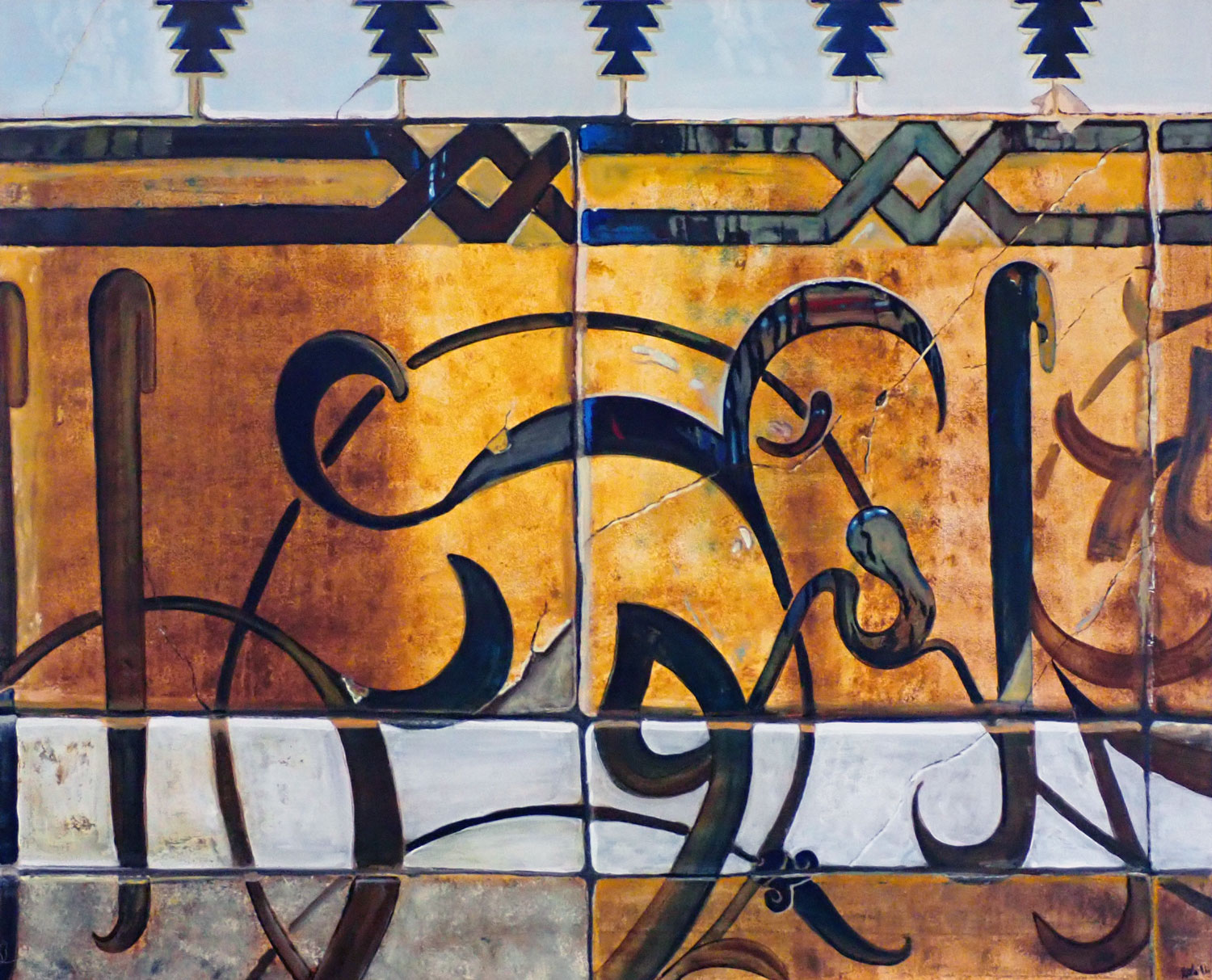 Painting / Peinture Madrassa Meknes, Maroc, Rob Lieveloo