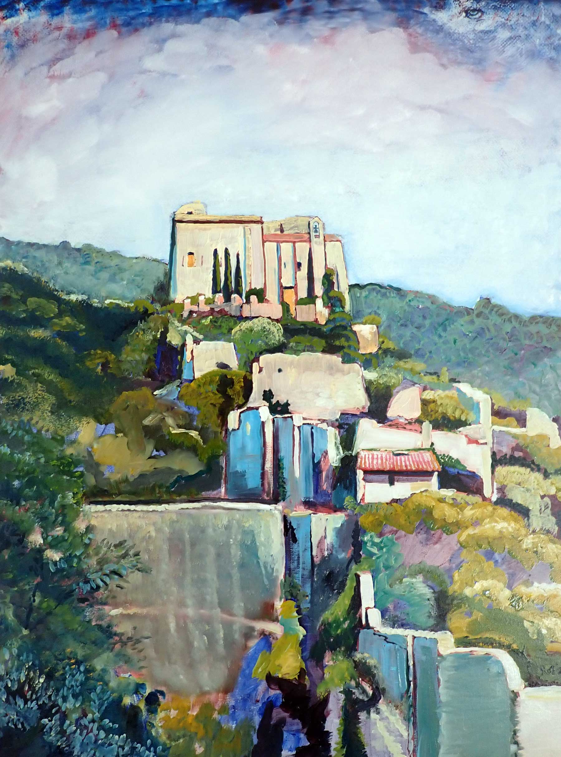 Painting St_Saturnin_les_Apt, ancien village by Rob Lieveloo