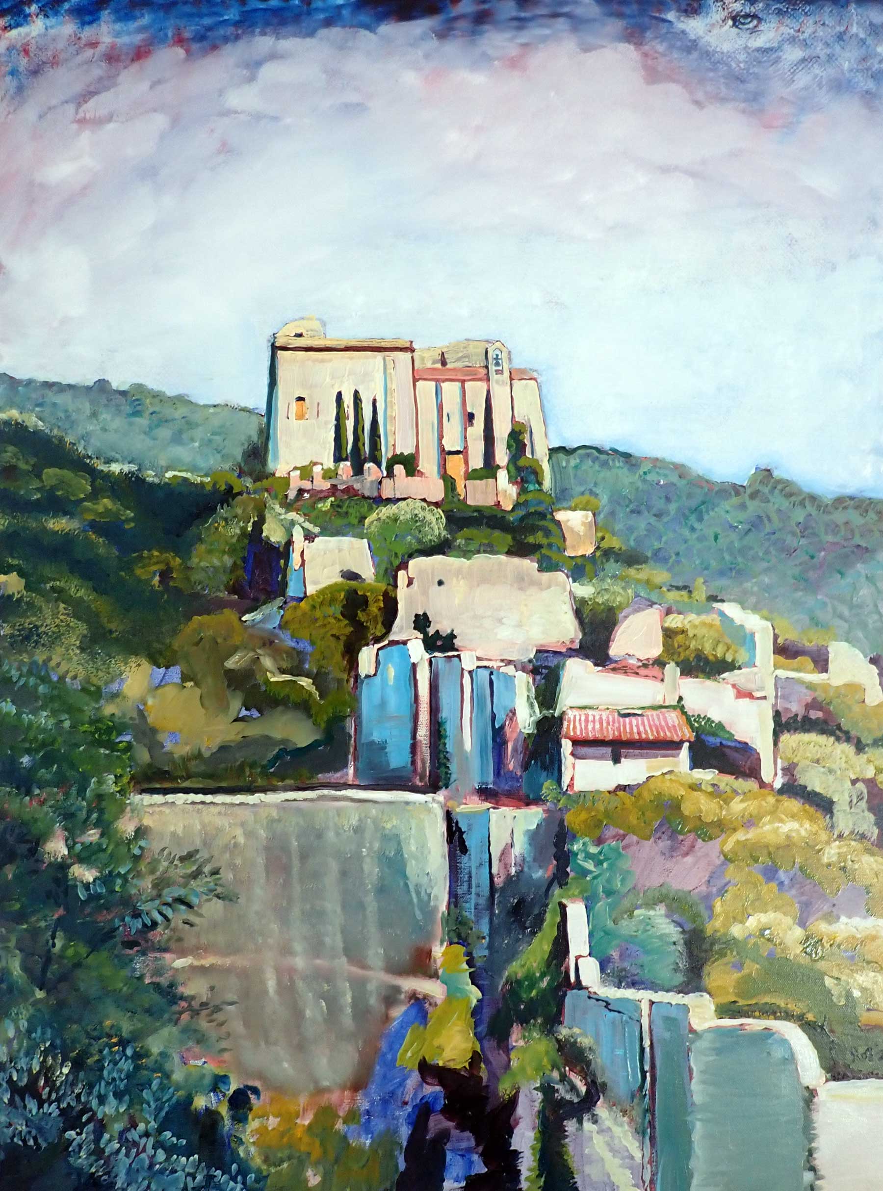 Painting / Peinture St_Saturnin_les_Apt, ancien village, Rob Lieveloo