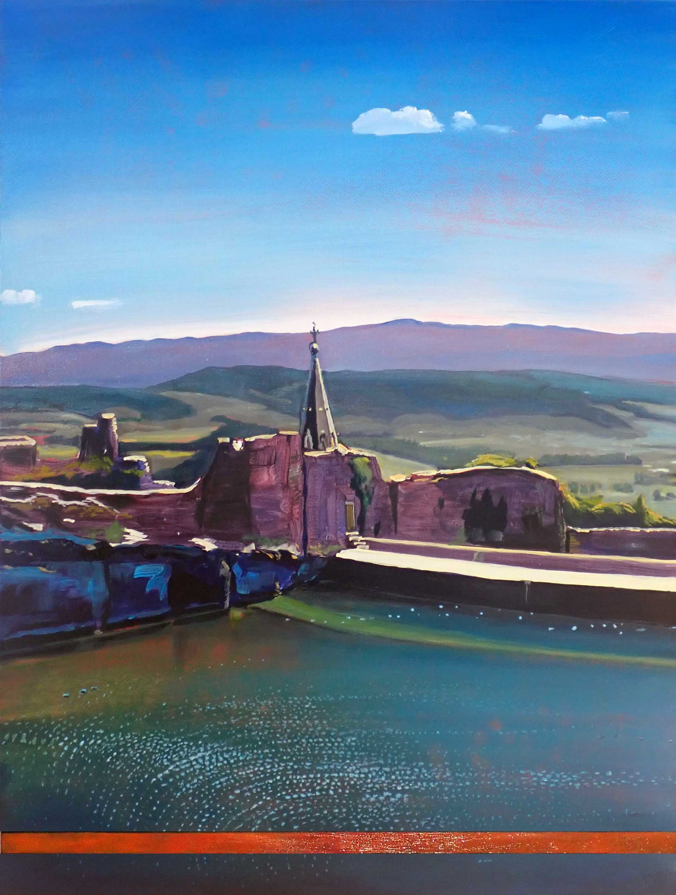 Painting / Peinture St_Saturnin_les_Apt, barrage, Rob Lieveloo