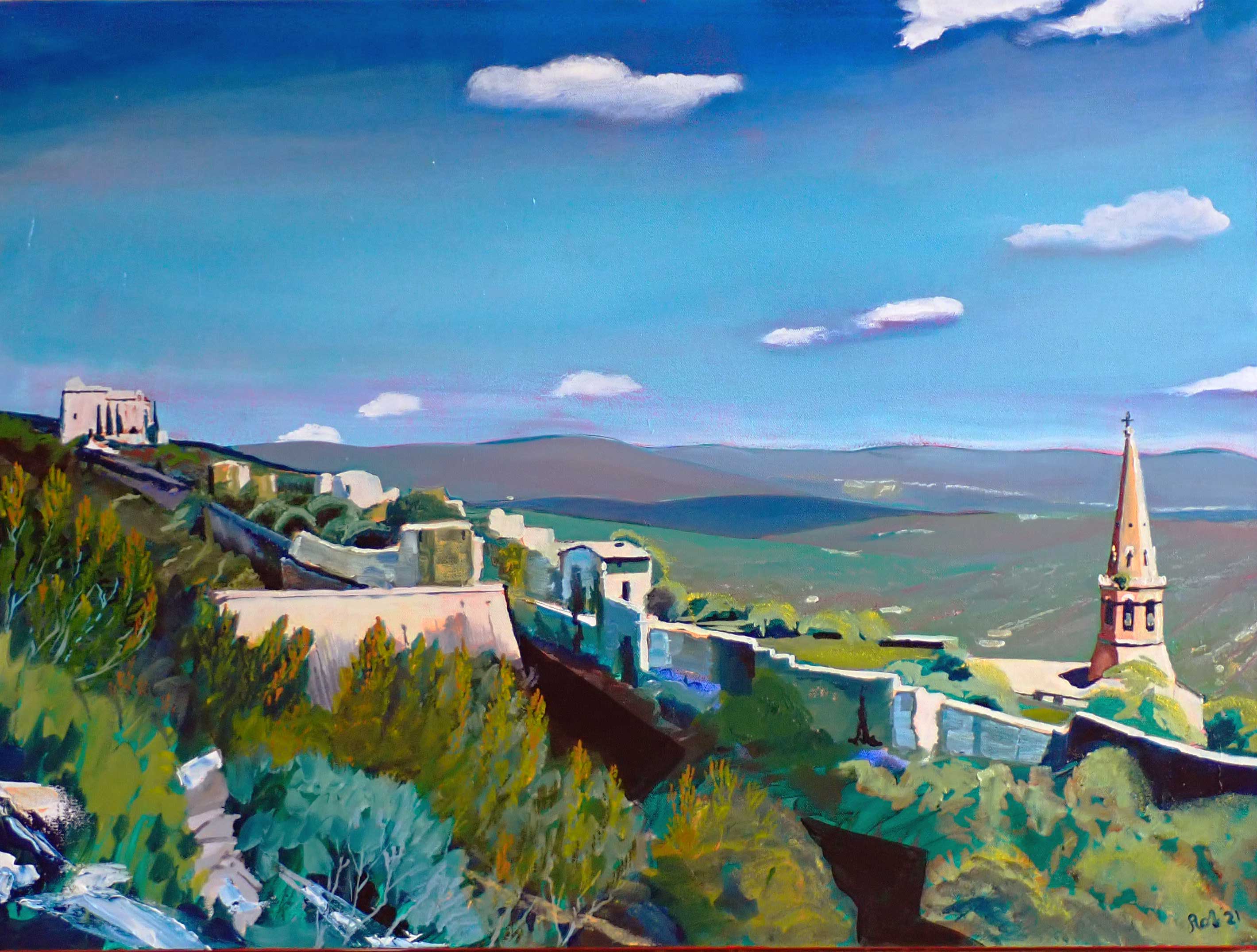 Painting / Peinture St_Saturnin_les_Apt, barrage, Rob Lieveloo