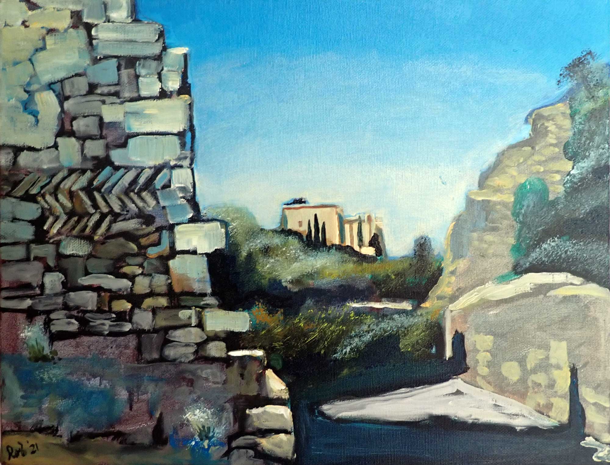 Painting / Peinture St_Saturnin_les_Apt, chapelle castrale, Rob Lieveloo