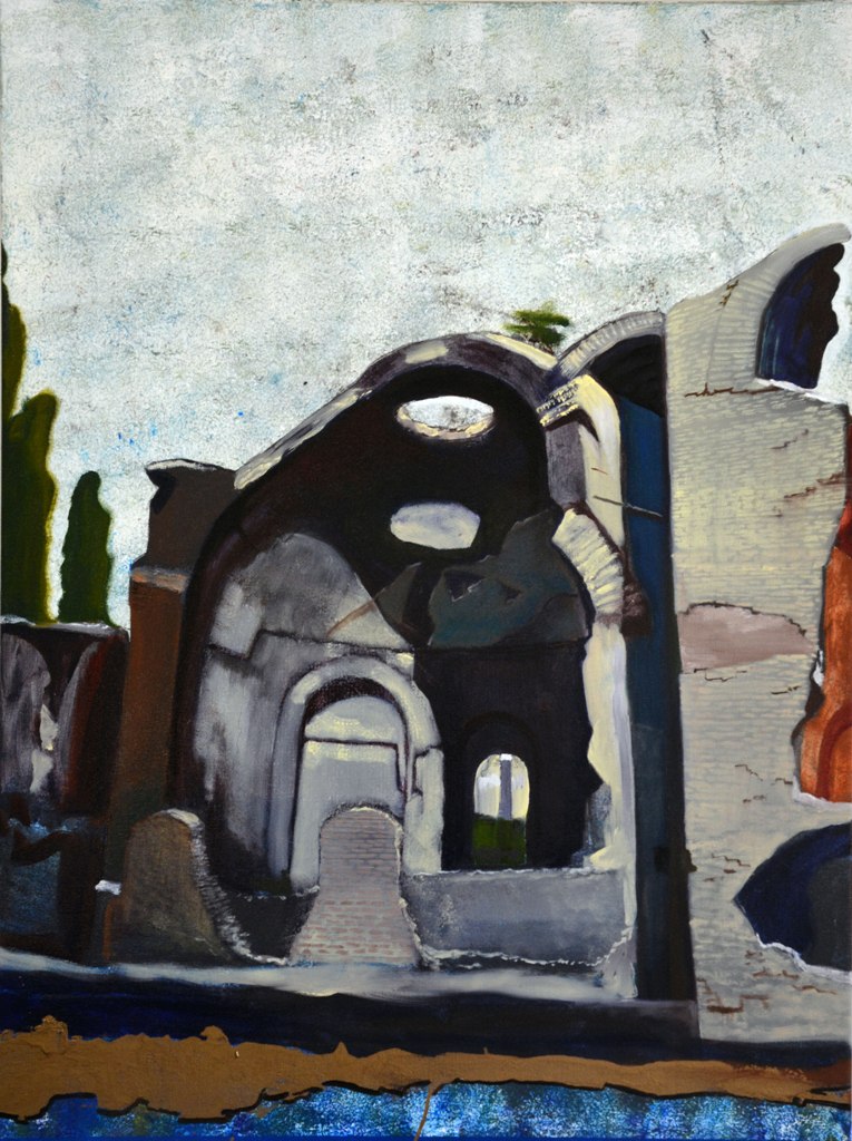 Painting / Peinture Les thermes de Hadrien. Peinture archéologique., Rob Lieveloo